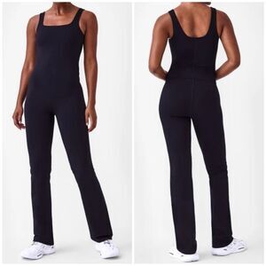 SPANX Booty Boost Flare Jumpsuit XL Easy Access Sleeveless Black Shapewear